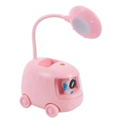 Лампа дитяча настільна акумуляторна Автобус Bus table lamp Рожевий
