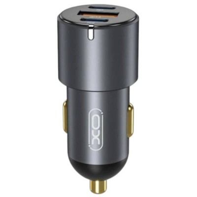 Автомобільний зарядний пристрій XO CC45 PD30W PD+USB30W Shared 60W Metal High Power Car Charger Чорне