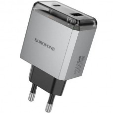 Зарядний пристрій блок живлення BOROFONE BN22 Lena PD65W (2C1A) charger set (C to C(EU) Сірий)