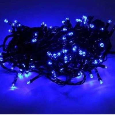 Новорічна світлодіодна гірлянда 400LED Чорний дріт, синє світло
