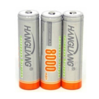 Комплект акумуляторів 2шт LI-ON 8000mah/4.2V 18650мАч HangLiang Сірі