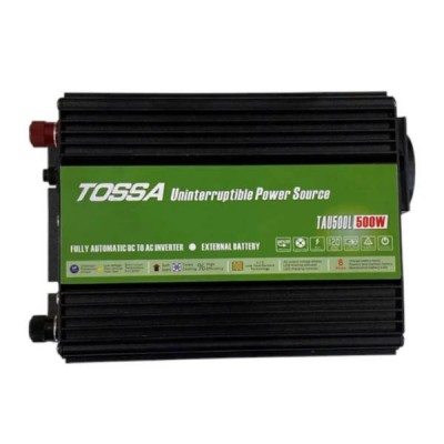 Перетворювач напруги з функцією UPS 12-220V 500W Tossa TAU500L Чорний із салатовим