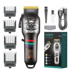 Машинка для стрижки волосся та бородис LED-дисплеєм VGR V-699 Чорна