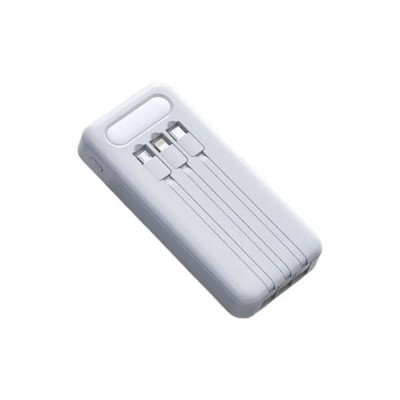 Power Bank 30 000mA 4 роз'єми USB, мікро USB, TYPE-C Білий