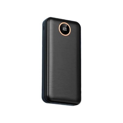 Power Bank 20 000mA 2 роз'єми USB, мікро USB, TYPE-C Чорний