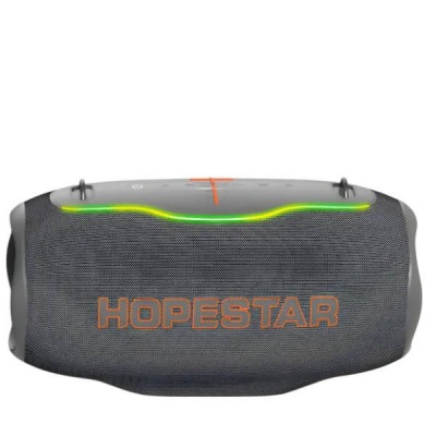 Колонка з мікрофоном акумуляторна 24000 mAh 186х404мм Hopestar H86 180W Сіра