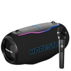 Колонка з мікрофоном акумуляторна 24000 mAh 186х404мм Hopestar H86 180W Чорна