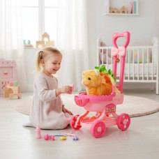 Інтерактивний вихованець з рухами та звуками Кошеня з коляскою 2АА MC 1084 Рудий