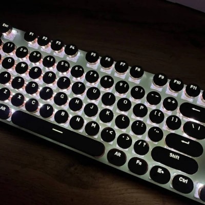 Клавіатура механічна провідна Typewriter Mechanical Keyboard Біла