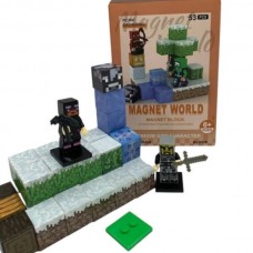 Конструктор магнітний 53 деталі Minecraft Magnet WORLD S001-2 Різнокольоровий
