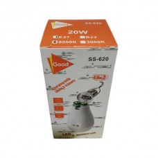 Лампочка з 2 акумуляторами 18650 та гачком у цоколь Е-27 SS-620 20W Біла