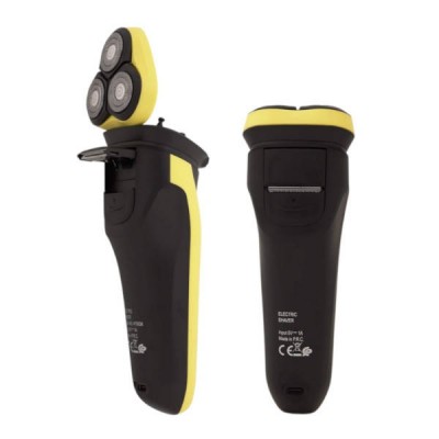 Електробритва акумуляторна Shaver Rozia HT-9536 Чорна з жовтим