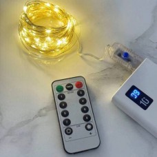 Гірлянда Роса срібний дріт USB з пультом д/в 20м 200LED
