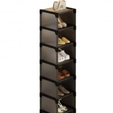 Полиця для взуття відкрита розбірна 7-shoe rack LY-1073 Чорна