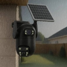 Камера відеоспостереження із сонячною панеллю AND VQ05-4G solar camepa app380 Чорна