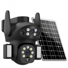 Камера відеоспостереження із сонячною панеллю AND VQ06-4G 4G solar camera app380 Чорна