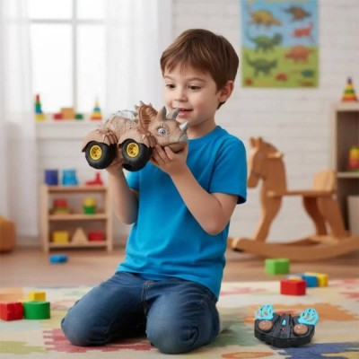 Машинка на радіокеруванні Динозавр TOYS 989-28 Коричнева