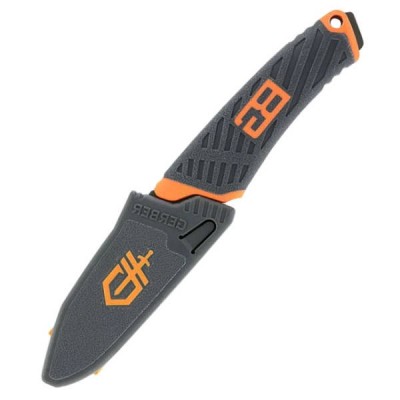 Ніж туристичний похідний із чохлом Compact Fixed Blade Чорний з помаранчевим