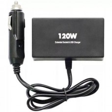 Автомобільний трійник-подовжувач у прикурювач Olesson 1522 12V/24V Чорний