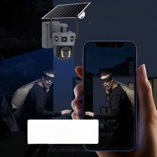 Камера відеоспостереження зовнішня із сонячною панеллю TP18 TD35 wifi Solar ptz 6MP v380pro Чорна