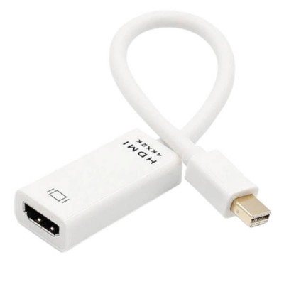 Кабель адаптер 15см Mini Displayport - HDMI 2K 4K Білий