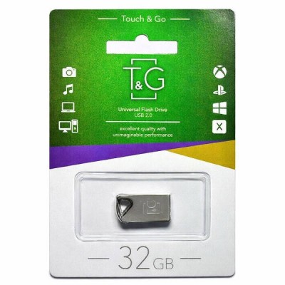 Флешка картка пам'яті USB 32GB T&G Metal series TG106 Сталева