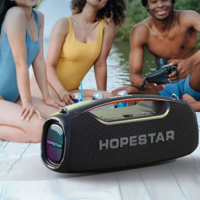 Бездротова колонка з підсвічуванням 100W 507 x 188 x 223 мм Bluetooth Hopestar A60 Чорний