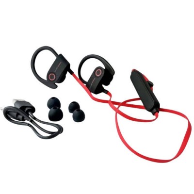 Навушники бездротові вакуумні з мікрофоном Bluetooth G5 Чорні з червоним