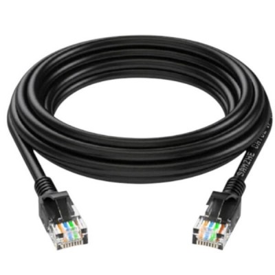 Інтернет-кабель Патч-корд мідний 30м UTP, cat.5e, RJ45 Чорний