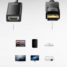 Конвертер-конектор 15см Display Port to HD DP to HD Чорний