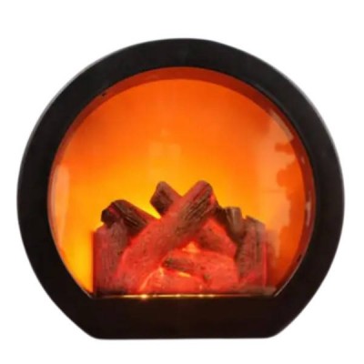 Камін декоративний з ефектом живого вогню USB/AA Fireplace Lantern LED TH-798 Чорний