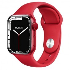 Годинник наручний з голосовим викликом та бездротовою зарядкою 44 mm Aluminium Smart Watch Series 7 Z37 Червоний