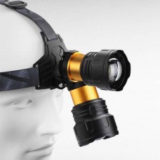 Ліхтар налобний акумуляторний 3x18650 ЗУ Type-C 8078-P360 Чорний