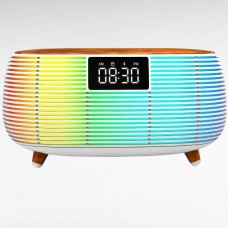 Колонка Bluetooth з годинником та бездротовою зарядкою NSP-2312 Біла