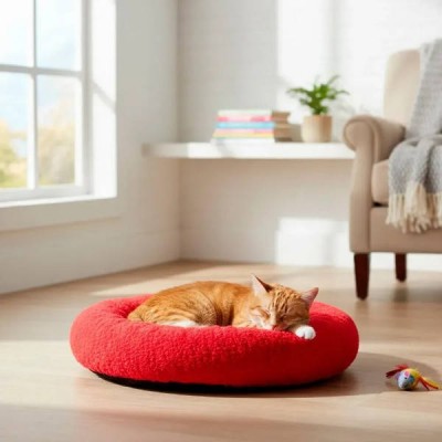 Лежанка для домашніх улюбленців 55×50см Pet Choice Червона