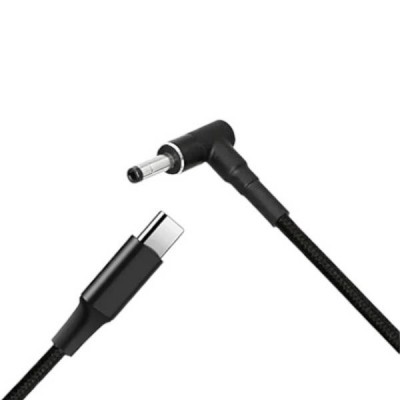 Кабель для заряджання ноутбука від 100w type-c to 4.0*1.7 1.8м Чорний