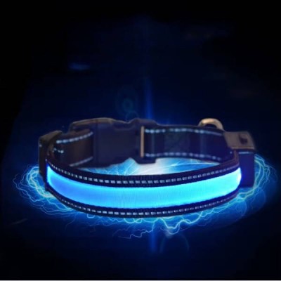 Нашийник для собак світлодіодний LED розмір M Синій