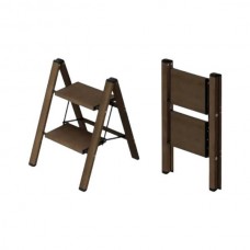 Драбина домашня розкладна на 2 сходинки ladder AND L0202 Коричнева