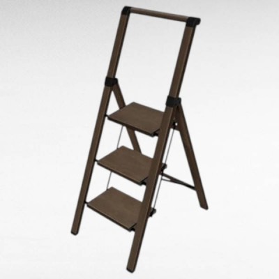 Драбина домашня розкладна на 3 сходинки ladder AND L0103 Коричнева