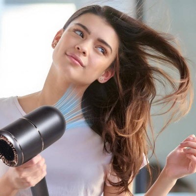 Фен для волосся складаний дорожній hair dryer AND LY-1113 Сірий
