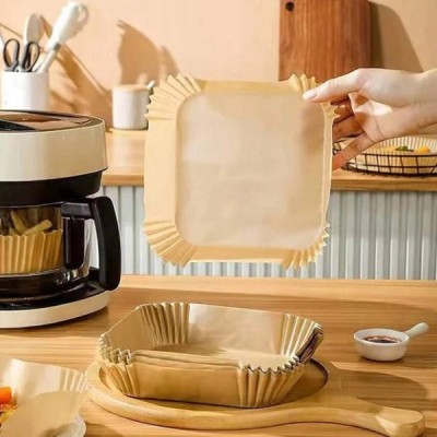 Форми пергаментні для аерогрилю та мультипечі 23*23см 100шт Коричневі