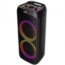 Колонка безпровідна з RGB підсвічуванням 50Вт Bluetooth, AUX, USB SPS ZQS10209 Чорна