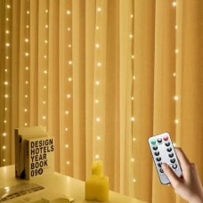 Гірлянда штора прозорий провід із перехідником 280LED 3*2м Теплий білий