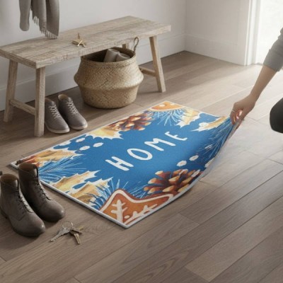 Килимок для дому в передпокій Home Синій 40*60