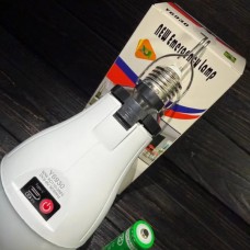 Лампочка з 3 акумуляторами 18650 та гачком у цоколь Е-27 30W SS-6930 Біла