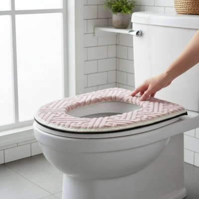 Чохол-сидіння на унітаз Toilet seat cover AND 03 Рожевий