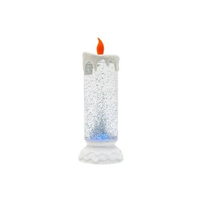 Лампа декоративна настільна Свічка 3*ААА/USB Romantic Candle Сіра