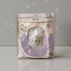Чохол-сидіння на унітаз Toilet seat cover з квіточкою AND 04 Бузковий з бежевим