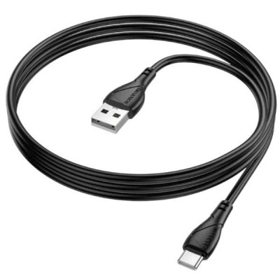 Кабель для заряджання 15W USB BOROFONE BX121 USB-Type-C 3A 1м Чорний