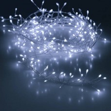 Гірлянда роса лінійна Мішура пухнаста з пультом 5м 150LED 220V 4492 AND 16-3 Мідний дріт, біле світло
